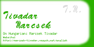 tivadar marcsek business card